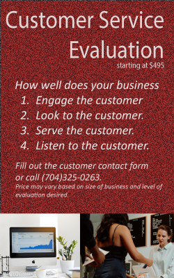 Customer Service Evaluation by Coach Mike.  Call (704)325-0263.